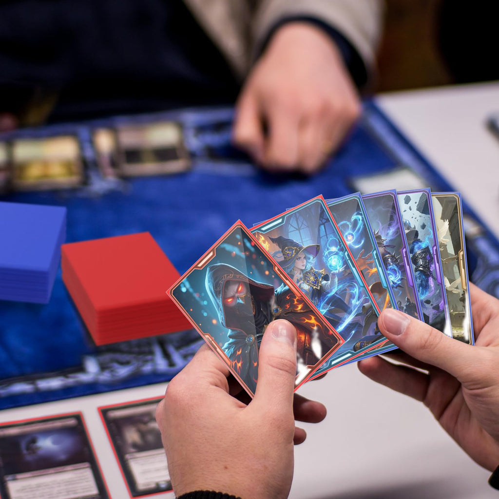 TiopLior 500 Card Sleeves - 5 Colors, 100 Each, 66x91mm Perfect Fit for MTG, Sports, and Trading Cards