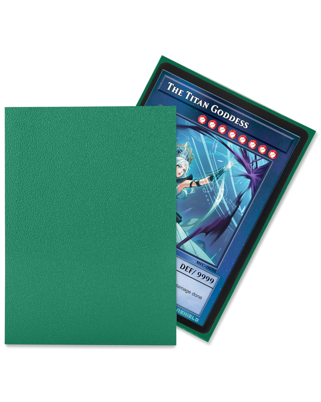 TitanShield 150 Green Japanese-Sized Card Sleeves – 140-Micron Deck Protectors for Yu-Gi-Oh!, Vanguard & More