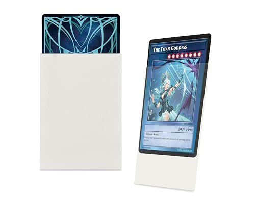 TitanShield 150 White Japanese-Size Card Sleeves – 62x89mm, 140 Micron, Dual-Textured for Yu-Gi-Oh & Vanguard