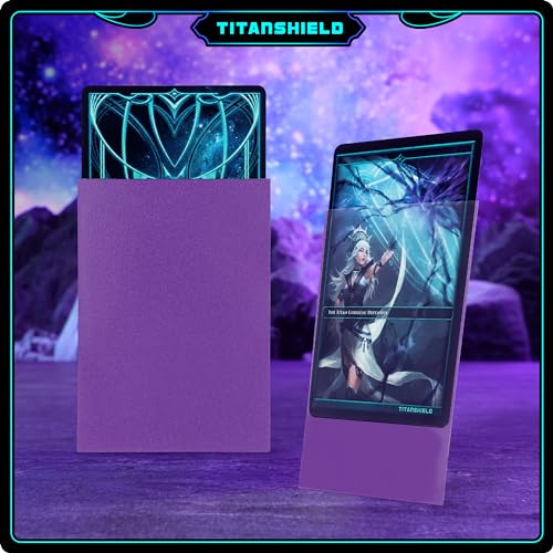 TitanShield 66x91mm Premium Card Sleeves – 150 Pack, Purple, Archival-Grade Polypropylene for MTG, Pokemon, Lorcana