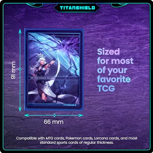 TitanShield Blue Card Sleeves (150 Pack) - Standard 66x91mm for TCG