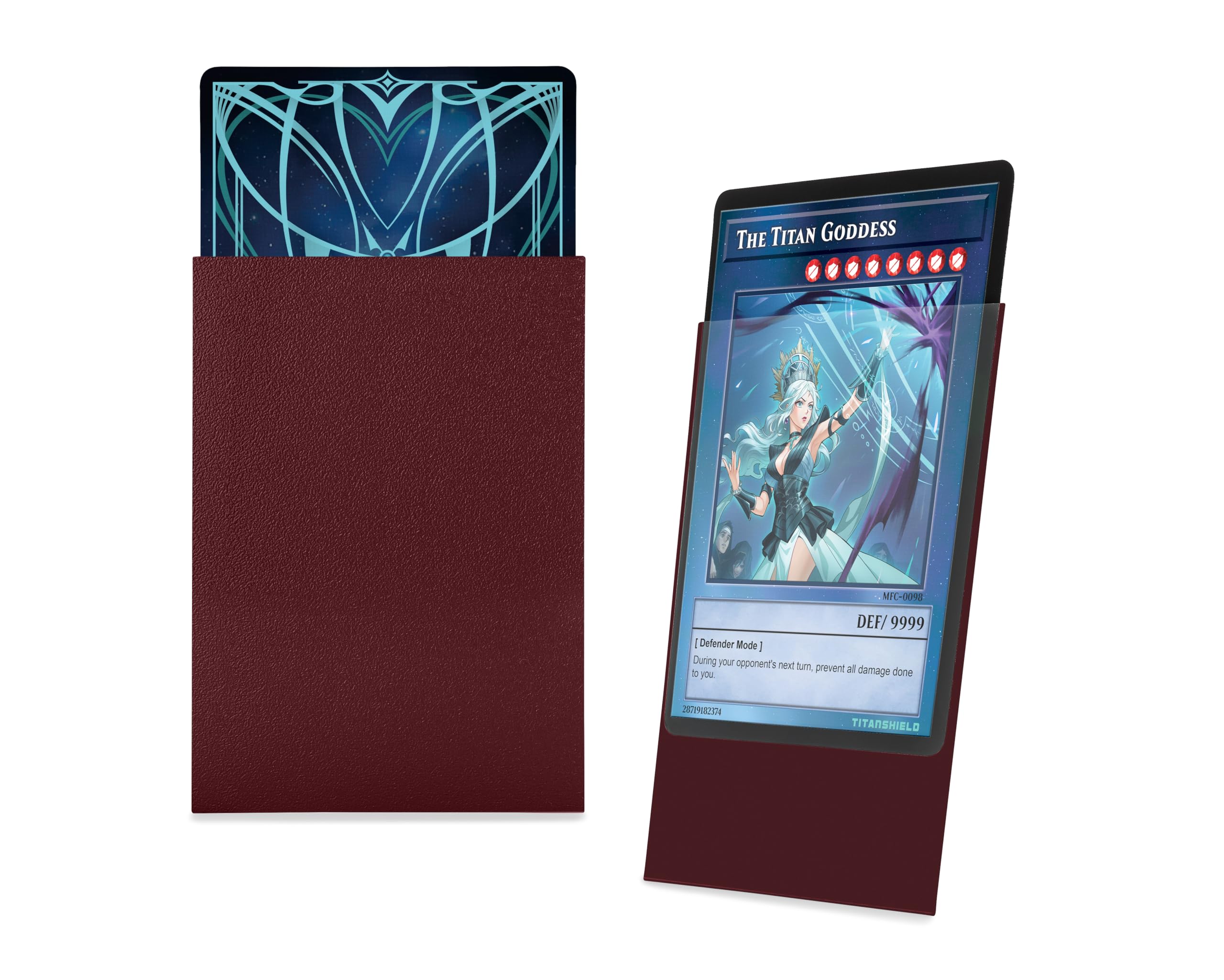 TitanShield Bordeaux Red Japanese Card Sleeves – 150 Pack, 140 Micron, Archival Grade Deck Protectors