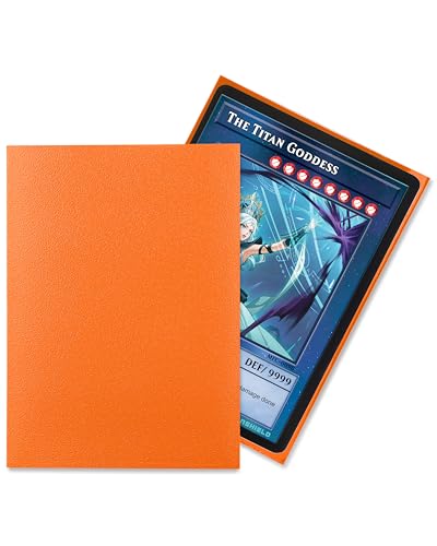 TitanShield Ember Orange 150 Sleeves – Small Japanese Size Deck Protector for Yu-Gi-Oh & Vanguard