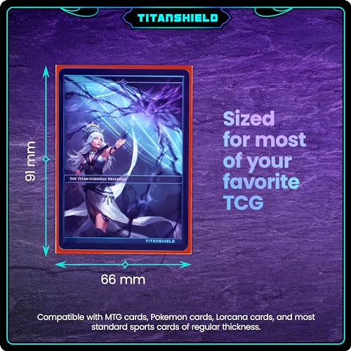 TitanShield Red Standard Card Sleeves (150 Pack) - 66x91mm for Pokemon, MTG, Lorcana & More