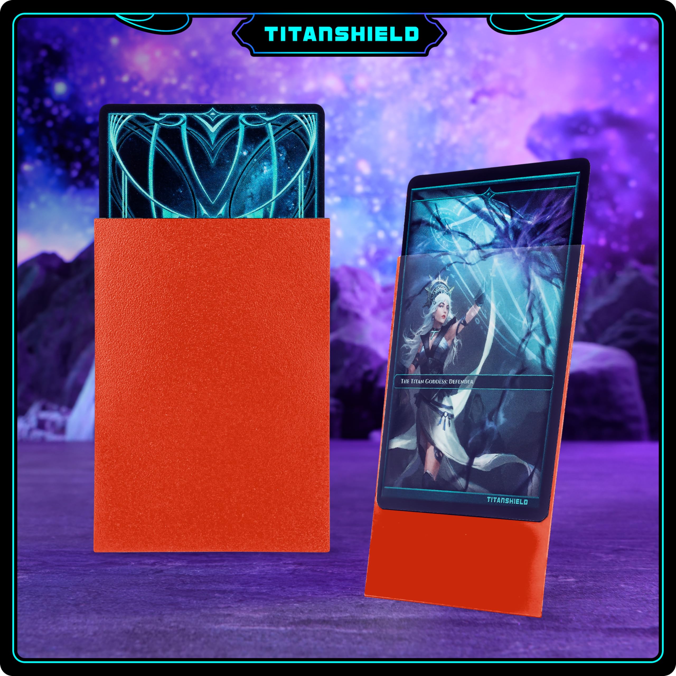 TitanShield Red Standard Card Sleeves (150 Pack) - 66x91mm for Pokemon, MTG, Lorcana & More