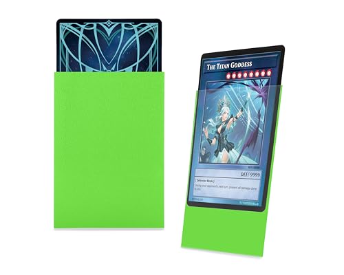 TitanShield Slime Green Japanese Card Sleeves – 150 Pack, 140 Micron Thick for Yu-Gi-Oh & Vanguard