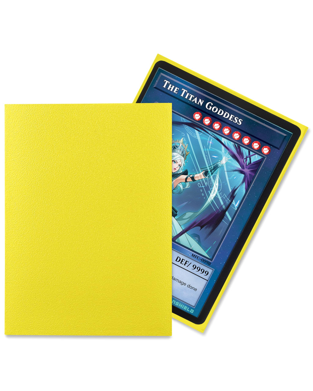 TitanShield Small Japanese Size Card Sleeves (150 Pack, Yellow) – Deck Protectors for Yu-Gi-Oh, Vanguard & More