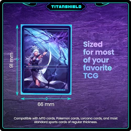 TitanShield Standard Card Sleeves (150-Pack) - 66x91mm Black, Compatible with MTG, Pokemon, Lorcana, One Piece