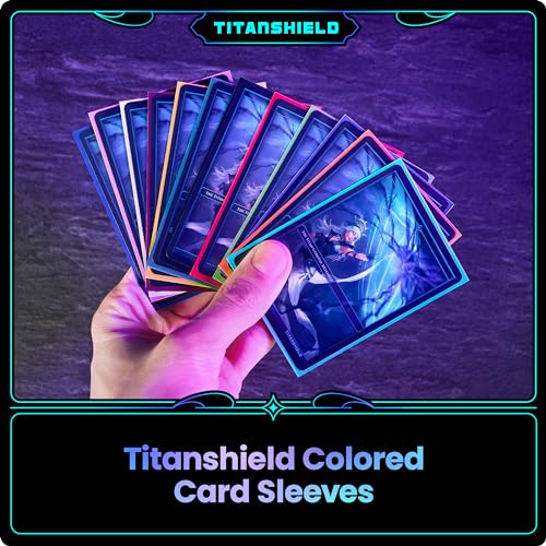 TitanShield Standard Card Sleeves (150-Pack) - 66x91mm Black, Compatible with MTG, Pokemon, Lorcana, One Piece