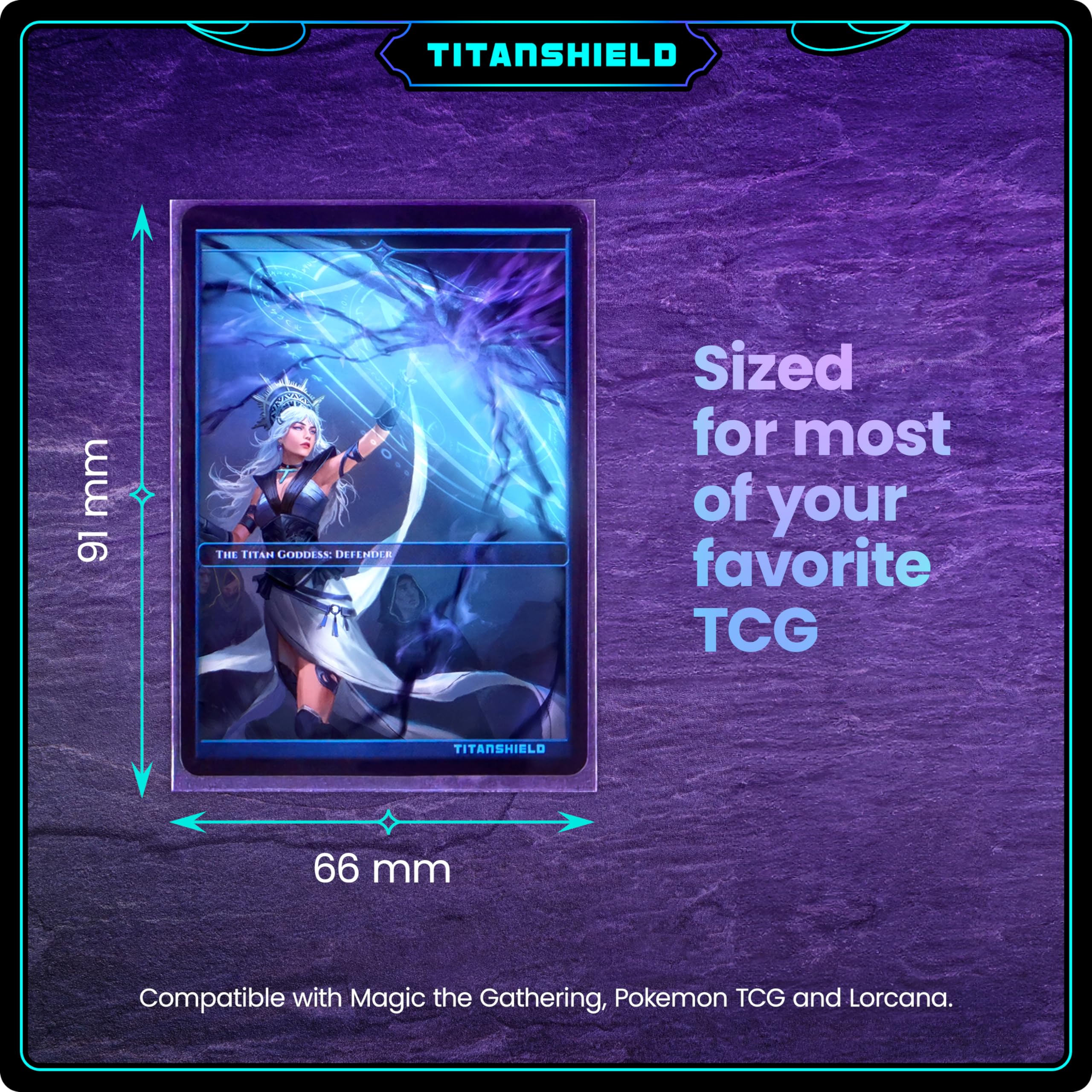 TitanShield Standard Card Sleeves (150 Pack) – 66x91mm Clear Polypropylene Protectors for MTG, Pokemon, Lorcana