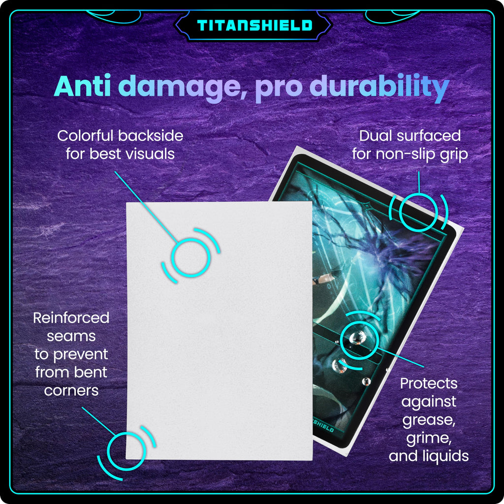TitanShield Standard Card Sleeves 150 Pack – 66x91mm White Polypropylene for TCG