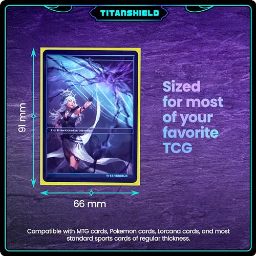 TitanShield Standard Card Sleeves (Yellow, 150-Pack) – 66x91mm Premium Protection for TCG Collections