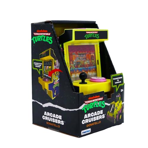 TMNT Arcade Cruisers Donatello Edition – 2-in-1 Transforming Arcade Cabinet to Vehicle with Lights & Sounds