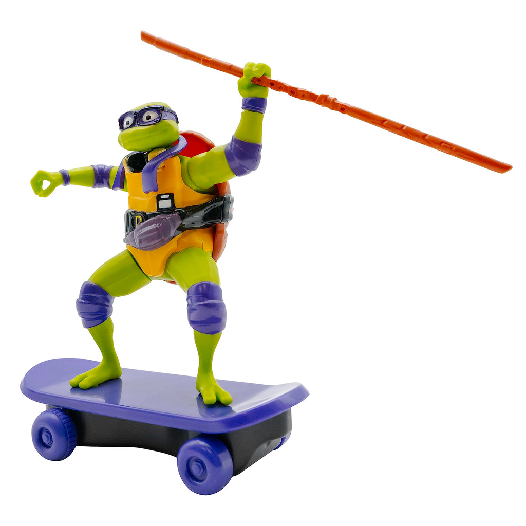 TMNT Donatello Sewer Shredder Pullback Skateboard Toy - Mutant Mayhem
