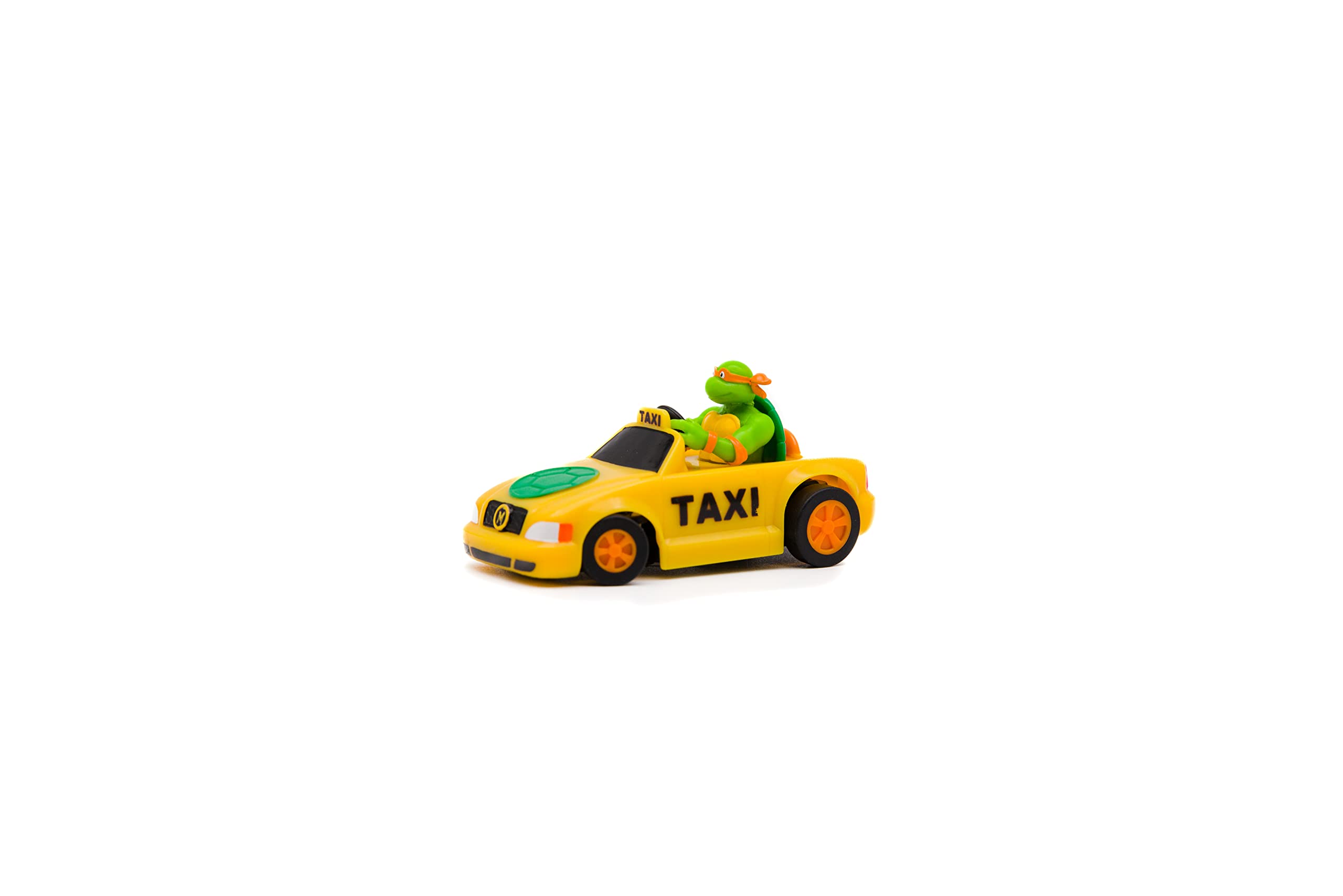 TMNT Michelangelo Micro Shell Racer RC Vehicle – 2.4 GHz Remote Control Taxi Cab for Kids Ages 5+