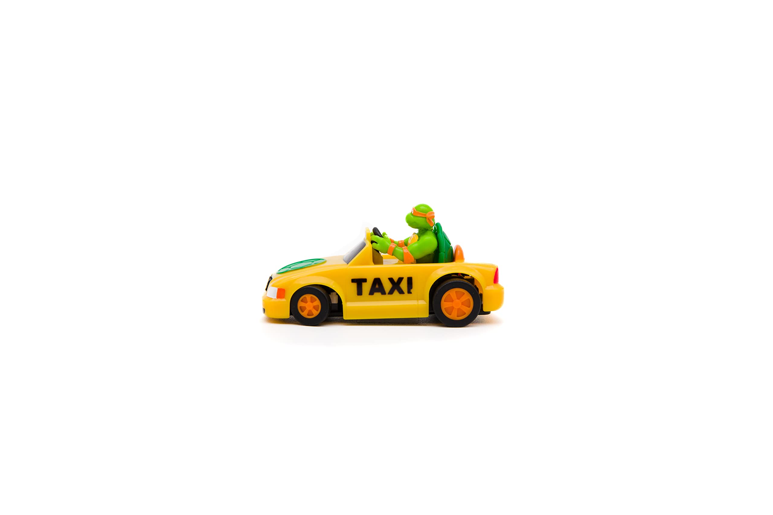 TMNT Michelangelo Micro Shell Racer RC Vehicle – 2.4 GHz Remote Control Taxi Cab for Kids Ages 5+