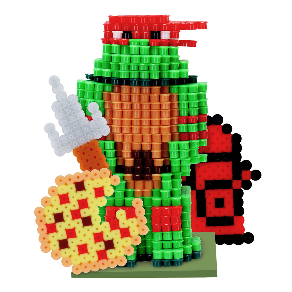 TMNT Pixel Creations Bead Kit – 2500 Beads, Pegboards & Templates for DIY Teenage Mutant Ninja Turtles Crafts