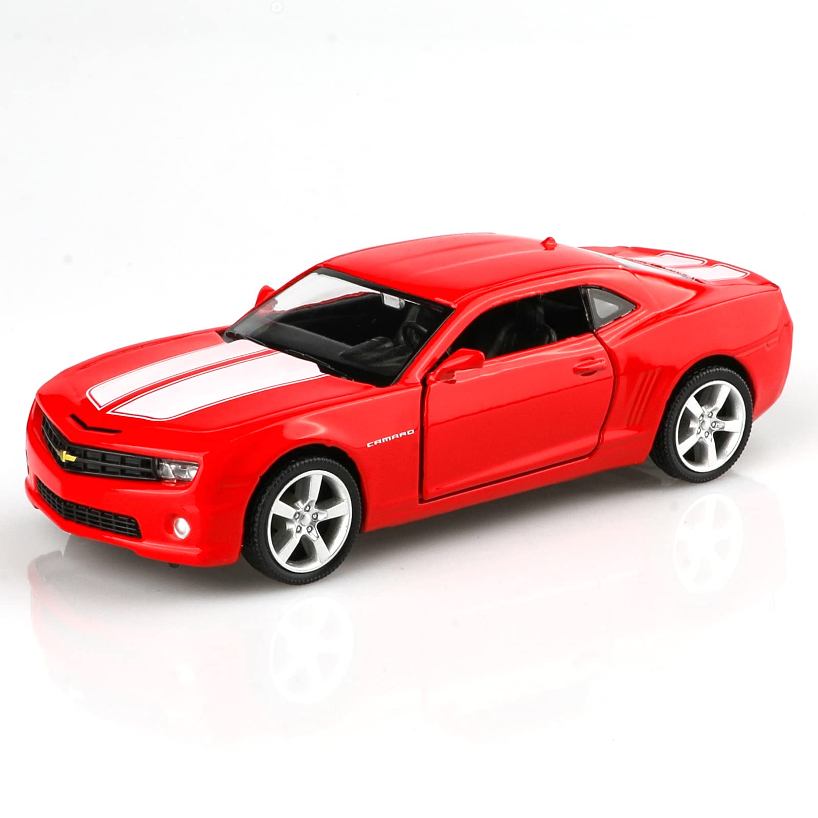 TOKAXI 1/36 Scale 2010 Chevy Camaro SS Diecast Car – Pull-Back Toy with Opening Doors