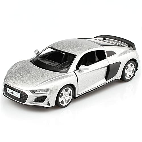 TOKAXI 1/36 Scale Audi R8 Diecast Car – Pull-Back Toy with Opening Doors