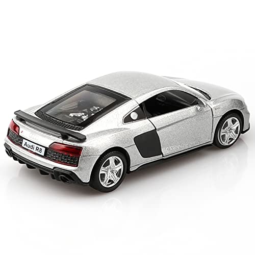 TOKAXI 1/36 Scale Audi R8 Diecast Car – Pull-Back Toy with Opening Doors