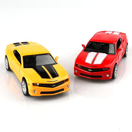 TOKAXI 1/36 Scale Chevrolet Camaro Bumblebee Diecast Pull-Back Toy Car (Yellow)