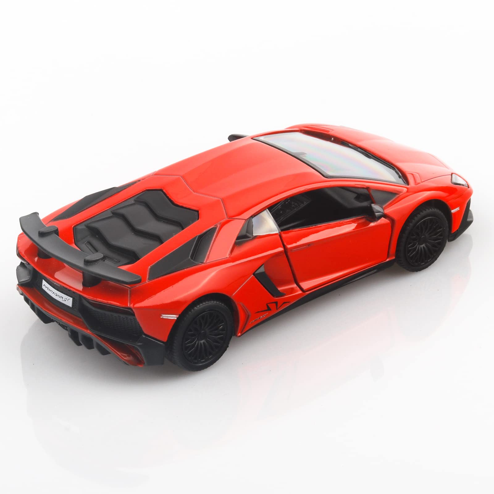 TOKAXI 1/36 Scale Lamborghini Aventador LP750-4 SV Diecast Car – Pull-Back Toy with Opening Doors