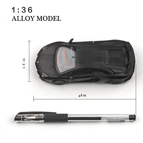 TOKAXI 1/36 Scale LP750-4 SV Diecast Car Model with Pull-Back Action and Opening Doors, Matte Finish