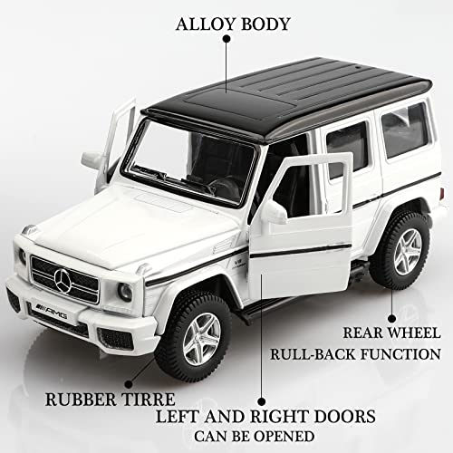 TOKAXI 1/36 Scale Mercedes Benz AMG G63 Diecast Car – Pull Back G Wagon Toy with Opening Doors