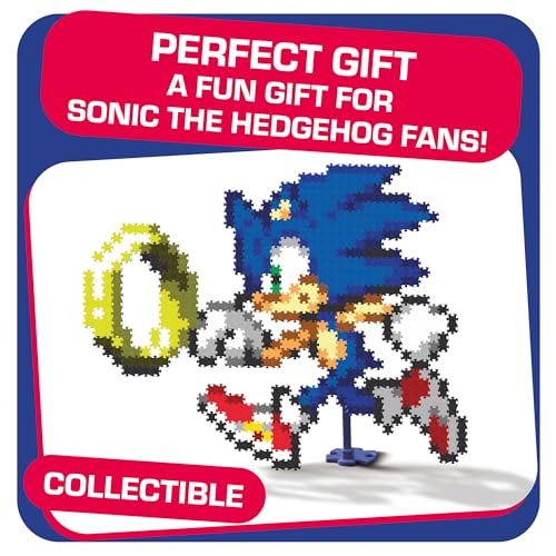 TOMY Jixelz Remix Sonic the Hedgehog Craft Kit – No Glue Pixel Art, 700+ Pieces, Ages 8+