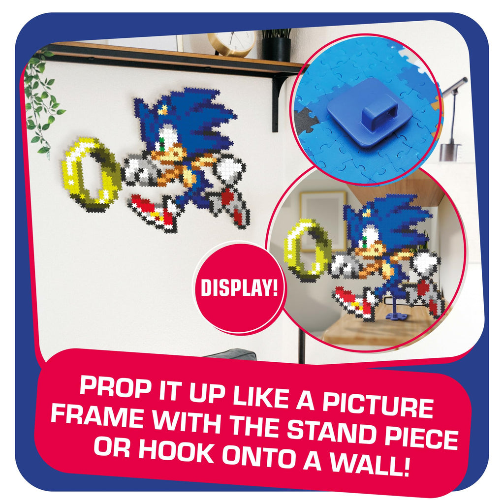 TOMY Jixelz Remix Sonic the Hedgehog Craft Kit – No Glue Pixel Art, 700+ Pieces, Ages 8+
