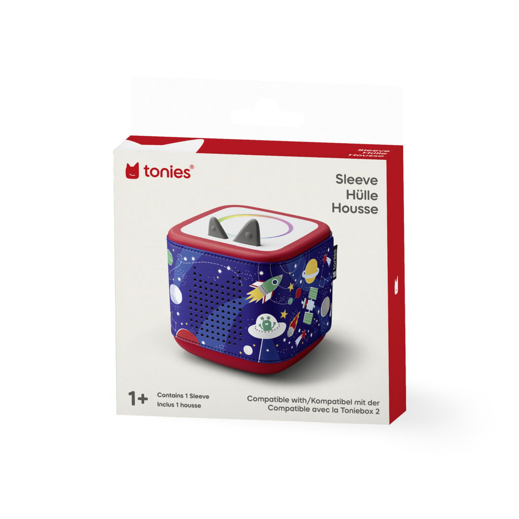 Tonies Sleeve for Toniebox 2 - Space Design Wrap - Faux Leather & Silicone