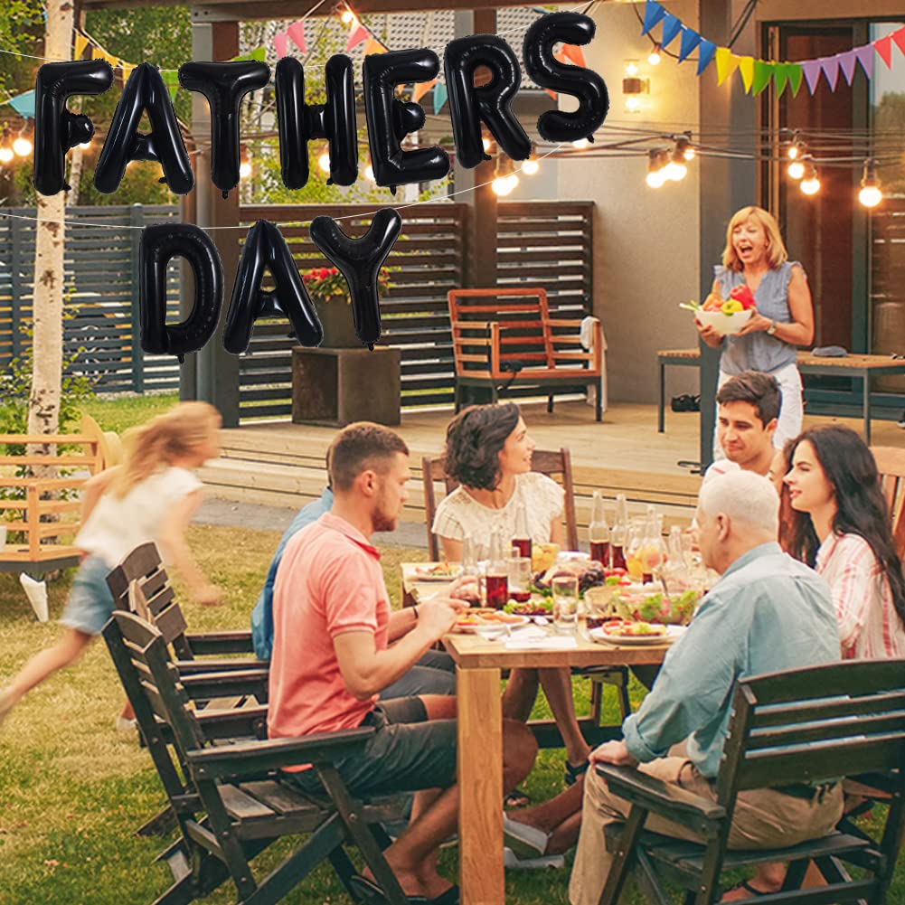 TONIFUL 52-Piece 16-Inch Black Foil Letter Balloons – Two Complete Alphabets for Custom Phrases