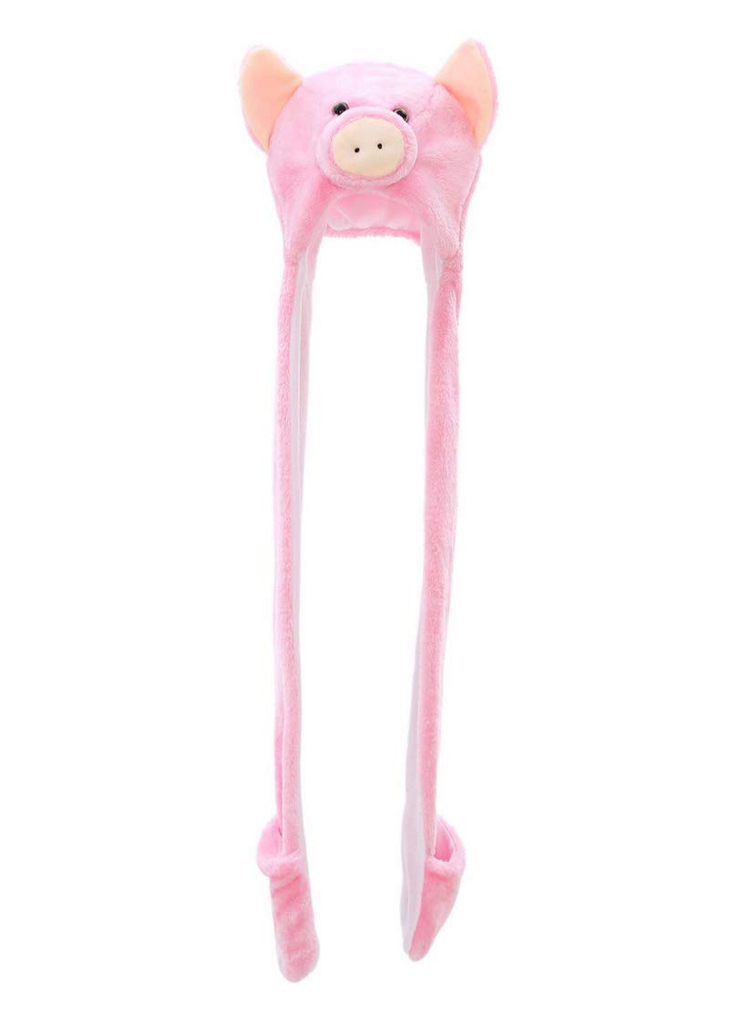 TONWHAR Cartoon Animal Hood Hoodie Hat with Attached Scarf and Mittens for Girls