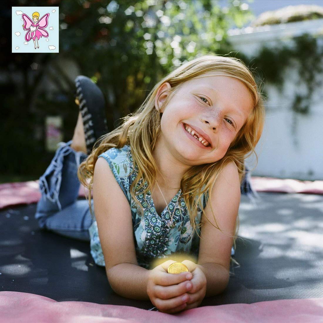 Tooth Fairy Coins – 8 Pack Golden Zinc Alloy Keepsakes for Lost Tooth Kids