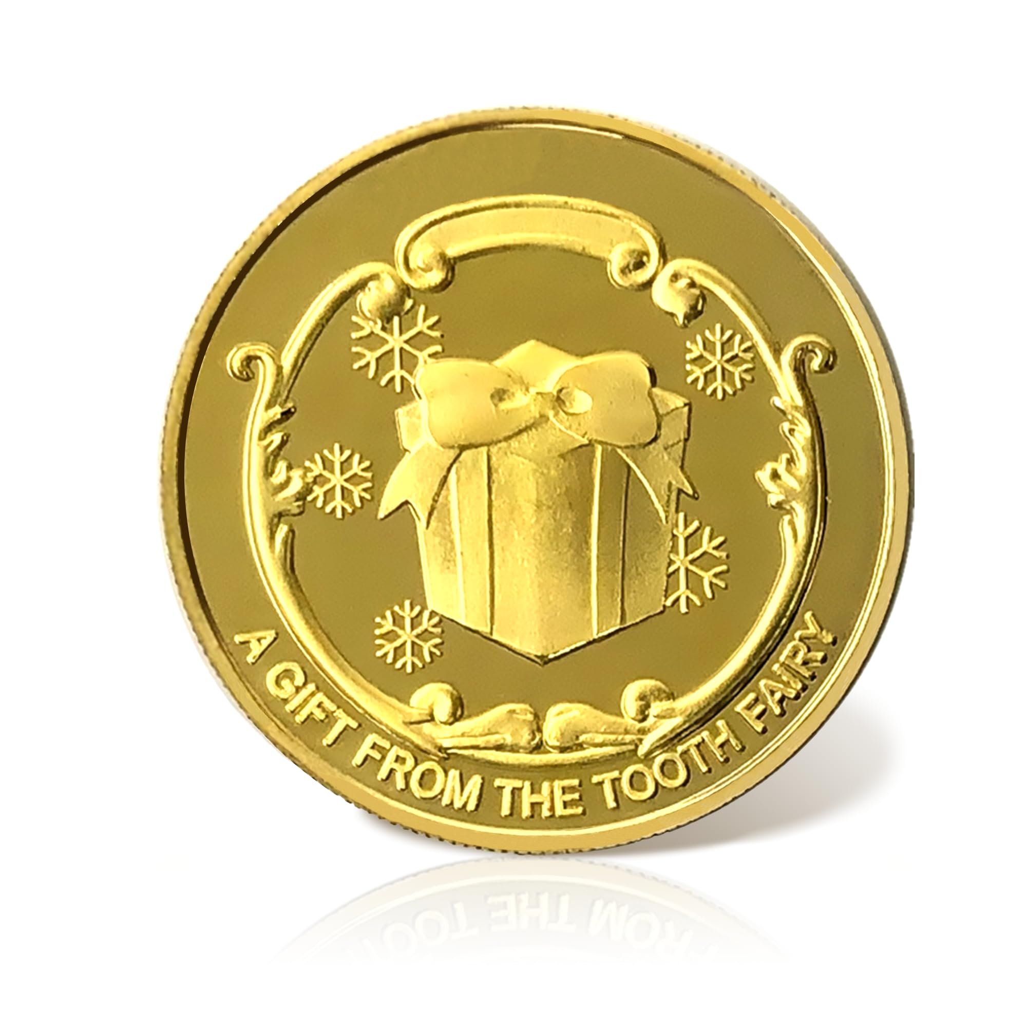 Tooth Fairy Coins – 8 Pack Golden Zinc Alloy Keepsakes for Lost Tooth Kids