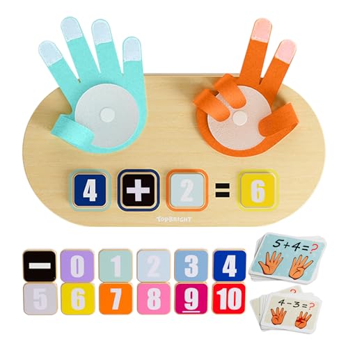TOP BRIGHT Number Counting Toy for Toddlers - Montessori Finger Counting Math Blocks for Ages 3-5