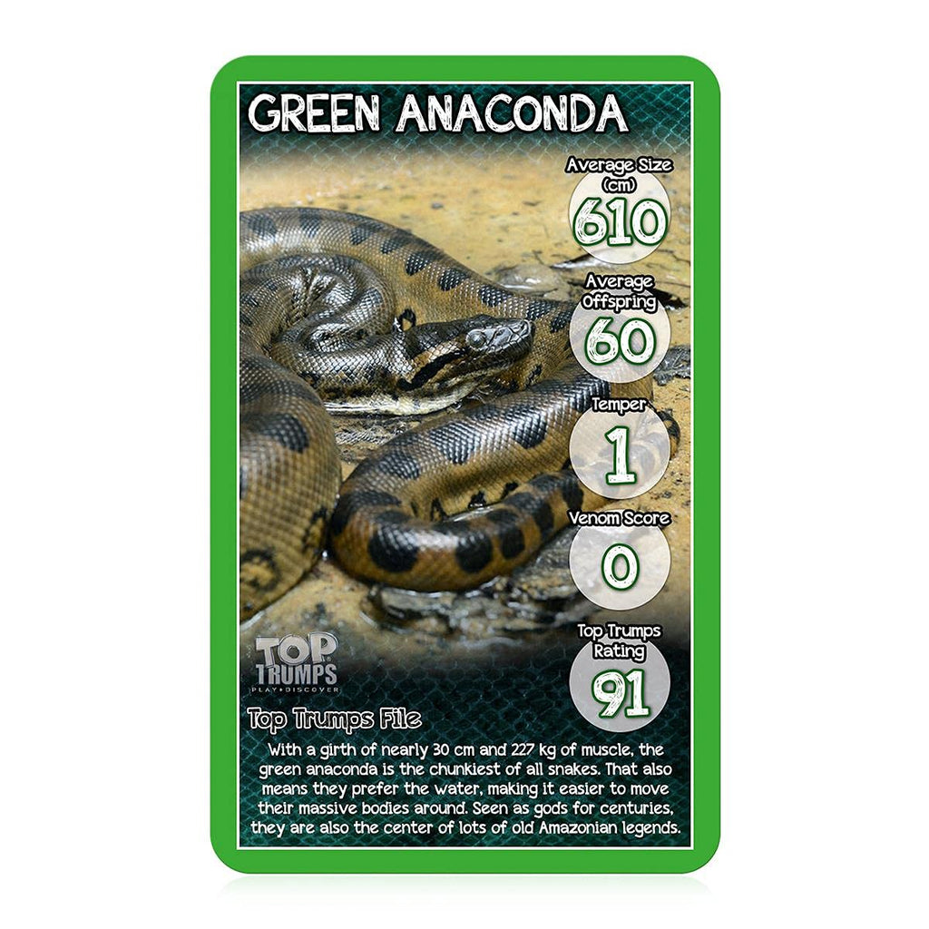 Top Trumps Snakes Card Game – 30 Cards of Slithery Facts & Fun