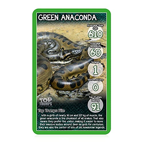 Top Trumps Snakes Card Game – 30 Cards of Slithery Facts & Fun