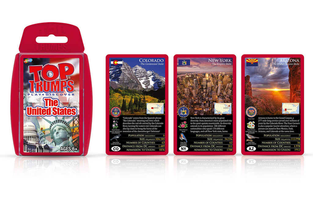 Top Trumps United States Card Game: 50 States, Family Fun, Educational Travel Game for Ages 6+