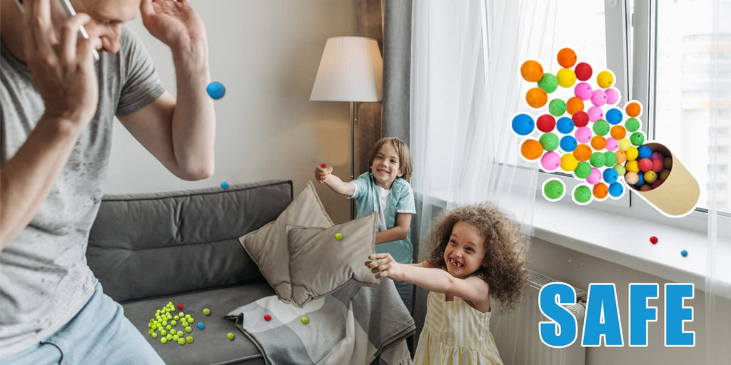 TOPRADE Clay Slingshot Ammo - 100 Colorful Pellets, Safe for Kids, Indoor & Outdoor Use