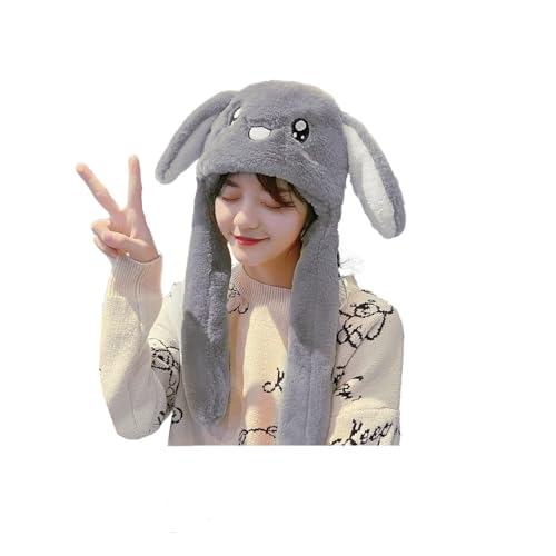 Topwon Plush Bunny Hat - Cute Animal Earflap Cap for Fun Dress-Up and Parties