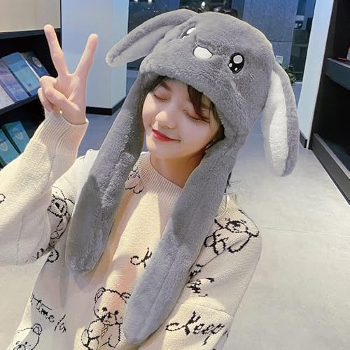 Topwon Plush Bunny Hat - Cute Animal Earflap Cap for Fun Dress-Up and Parties