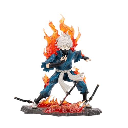 Total Anime Gabimaru Hell's Paradise 9-Inch Collector Statue with Dynamic Pose and Flame Base