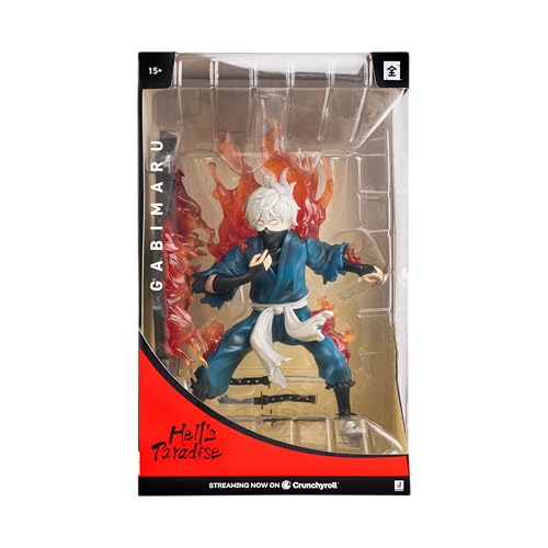 Total Anime Gabimaru Hell's Paradise 9-Inch Collector Statue with Dynamic Pose and Flame Base