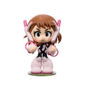 Total Anime Ochaco Uraraka Kawaii Figure - 4-Inch Articulated Mini-Figure with Display Base