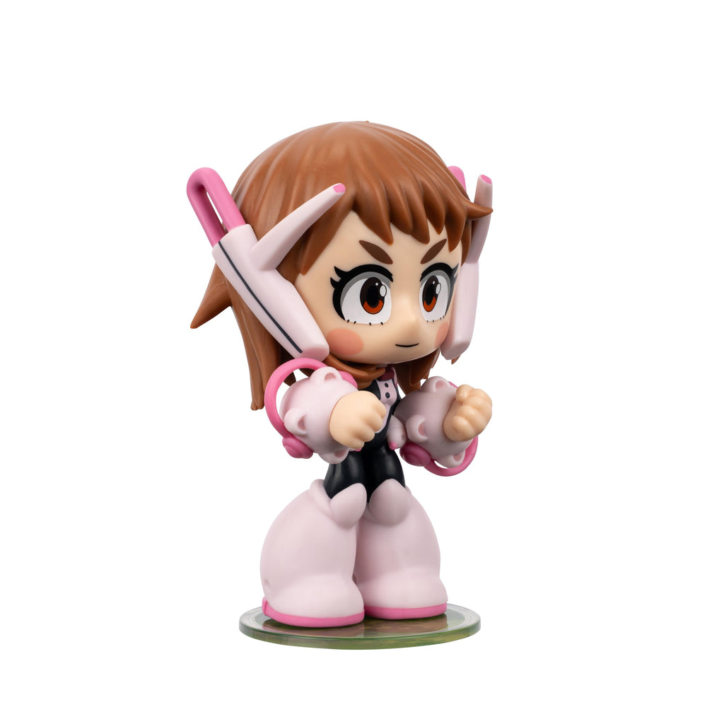 Total Anime Ochaco Uraraka Kawaii Figure - 4-Inch Articulated Mini-Figure with Display Base