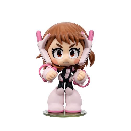 Total Anime Ochaco Uraraka Kawaii Figure - 4-Inch Articulated Mini-Figure with Display Base