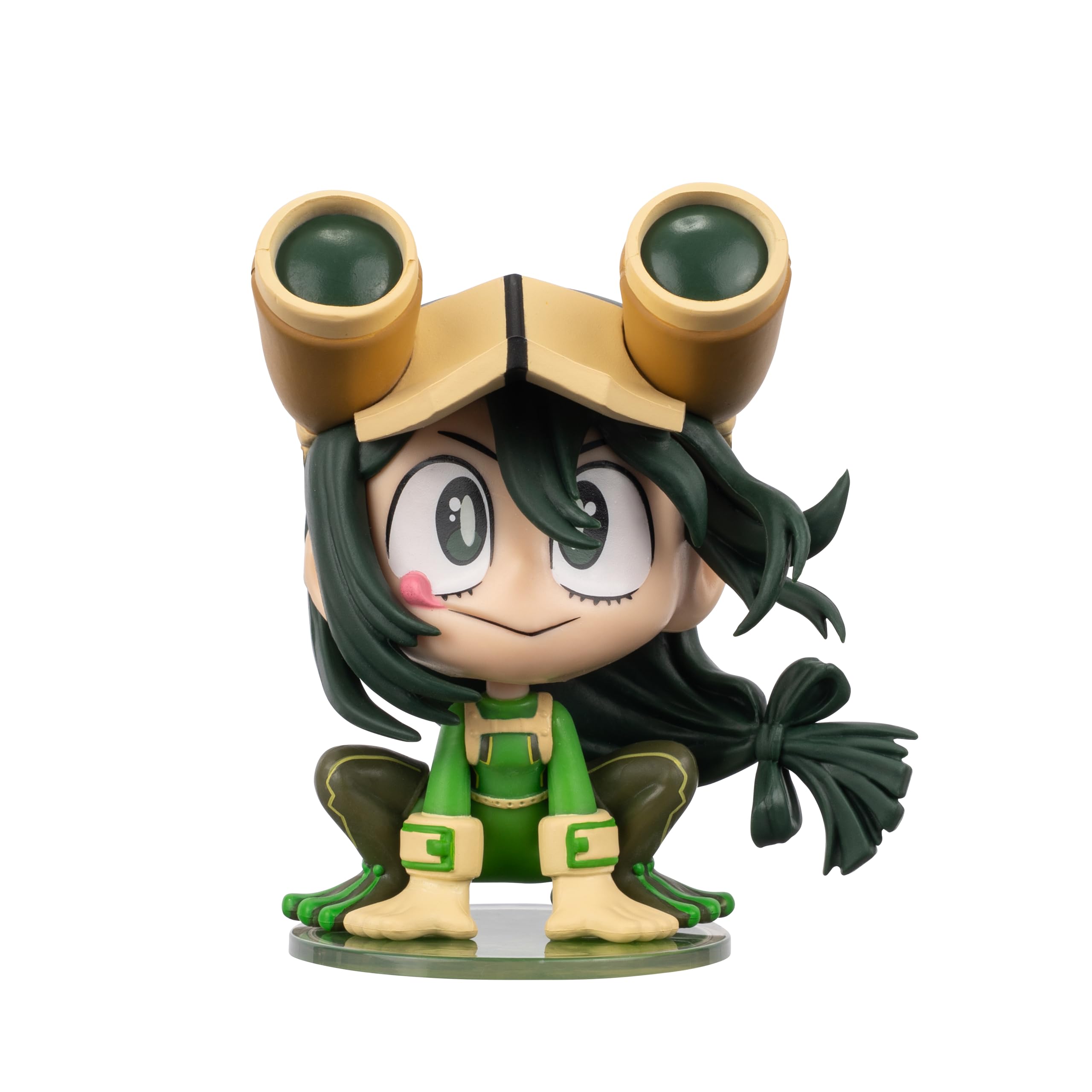 Total Anime Tsuyu Asui (Kawaii) 4-Inch Articulated My Hero Academia Figure with Display Base