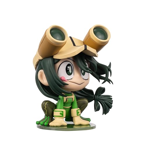Total Anime Tsuyu Asui (Kawaii) 4-Inch Articulated My Hero Academia Figure with Display Base