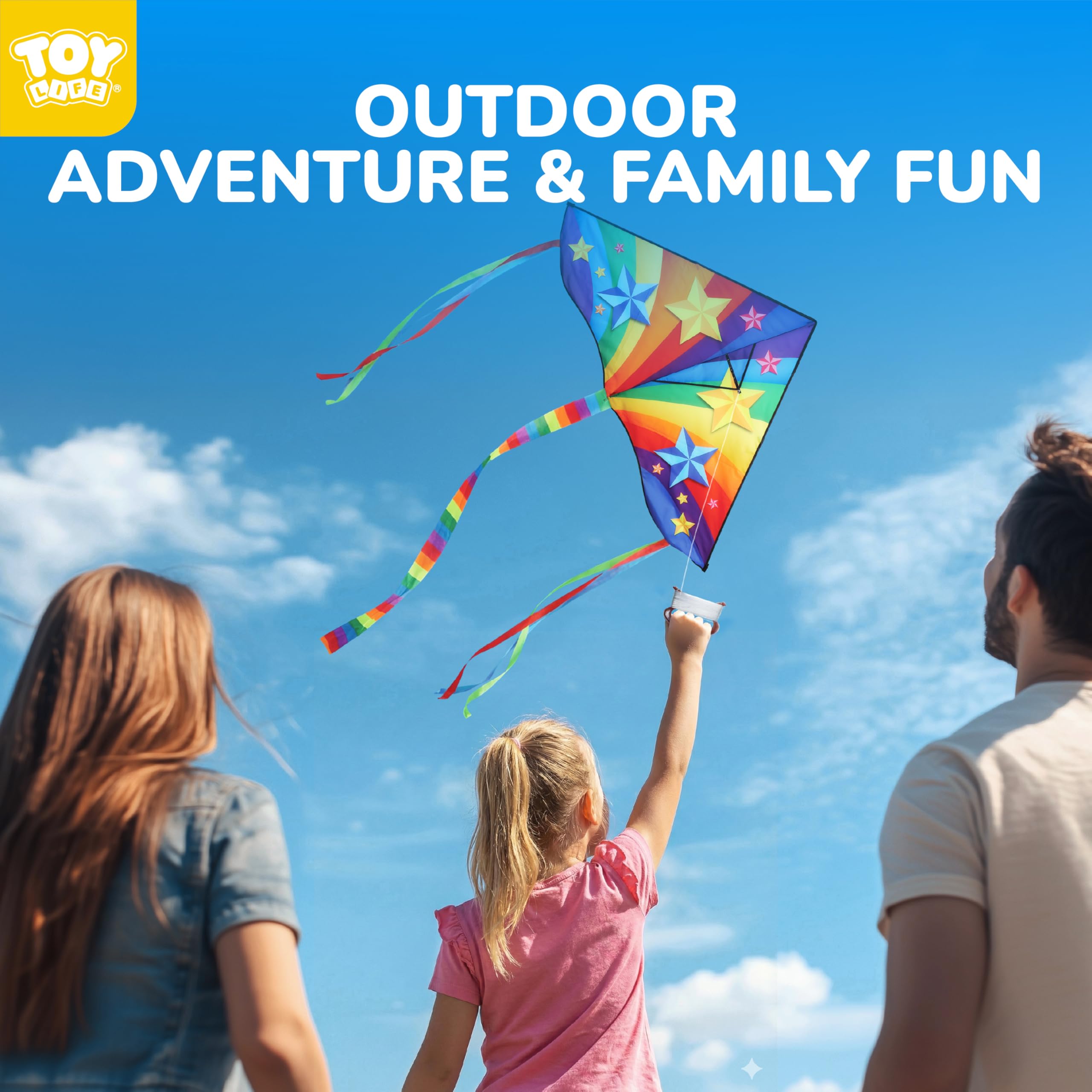 TOY Life Unicorn Kite for Kids – Large Rainbow Kite with 50M String, Easy to Fly for Ages 4-12